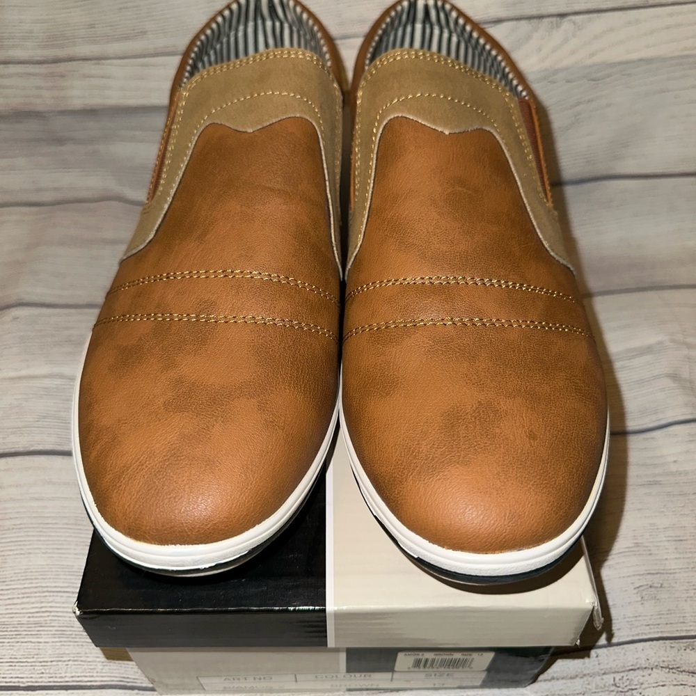 Men's Brown Slip-On Shoes